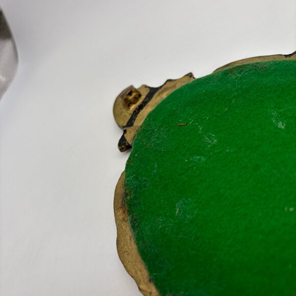 Vintage Brass Oval Hand Held Antique Style Vanity Collectible Mirror - Picture 13 of 16